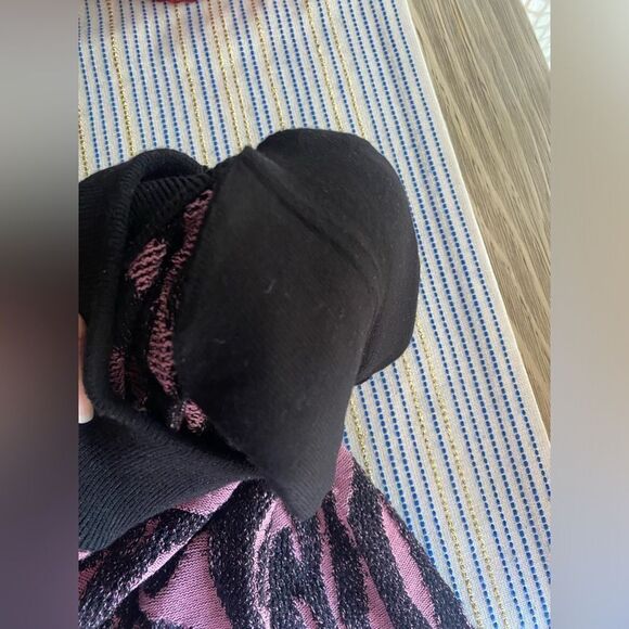 Dundas X Revolve Mini Sweater Knits Dress Womens  Sz M Black  And Pink Metallic - Picture 13 of 14